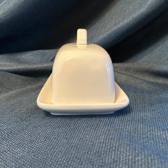 Rae Dunn Artisan Collection Cream Glazed Ceramic "BRUNCH" Butter Dish by Magenta - Picture 2 of 7